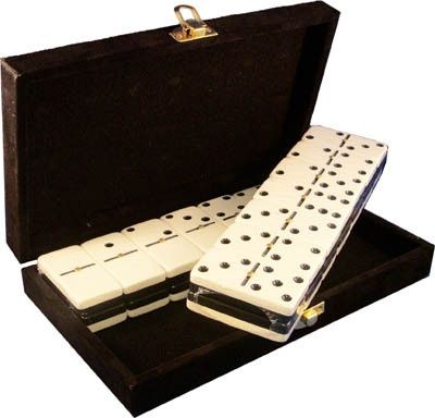 Picture of Double 6 Black & White Tournament Size Dominos
